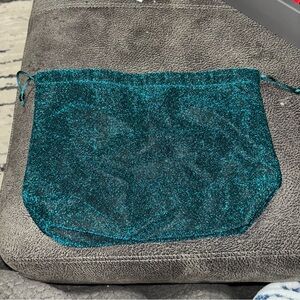 Elegant Teal Drawstring Makeup Bag BOGO